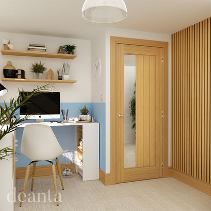 Ely Prefinished Oak Glazed Side Lite Deanta