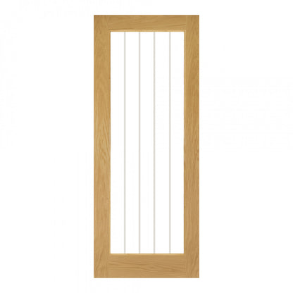 Ely Unfinished Oak Glazed 1 Lite Full Internal Door