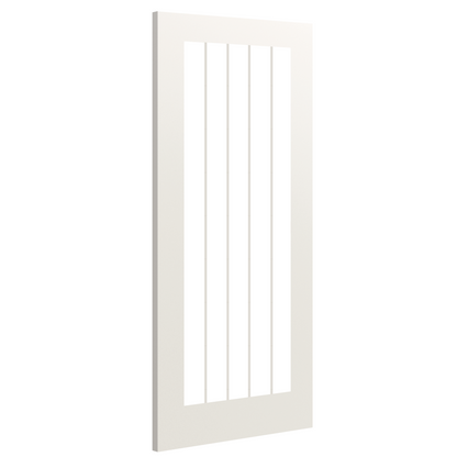 Ely White Primed Glazed 1 Lite Full Internal Door 3D