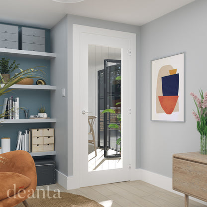 Ely White Primed Glazed 1 Lite Full Internal Door