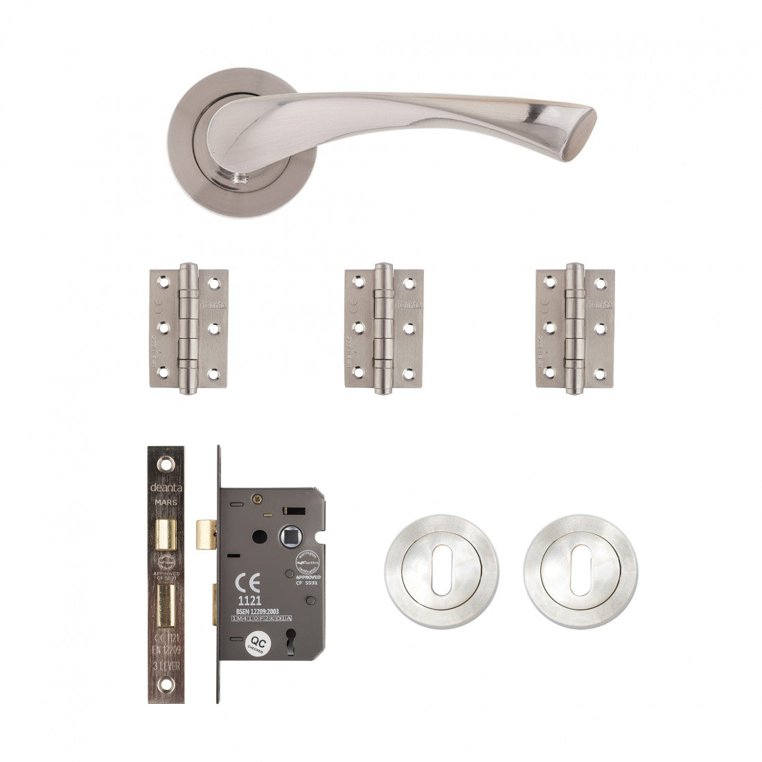 Fortuna Mortice Kit Satin Finish Finish 2