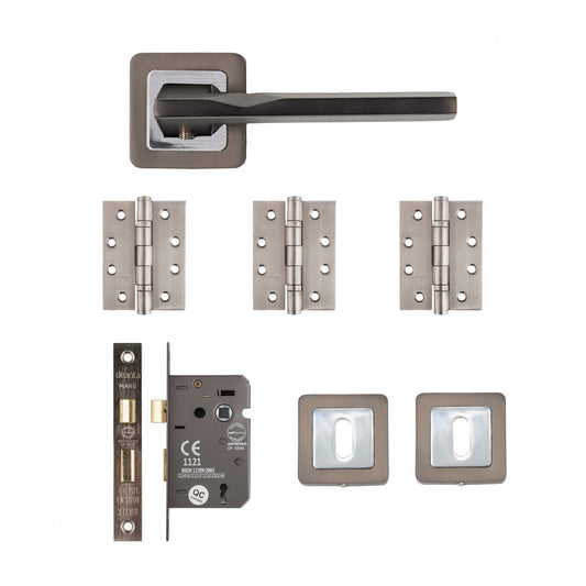 Hadrian Mortice Kit Matt Satin Black Finish