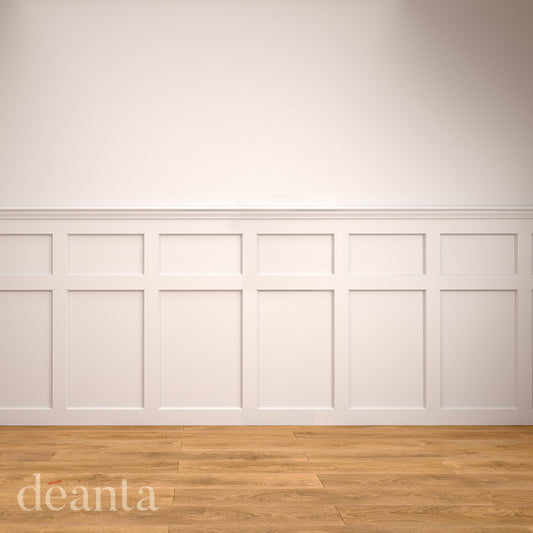 Hampton White Primed Wall Panelling