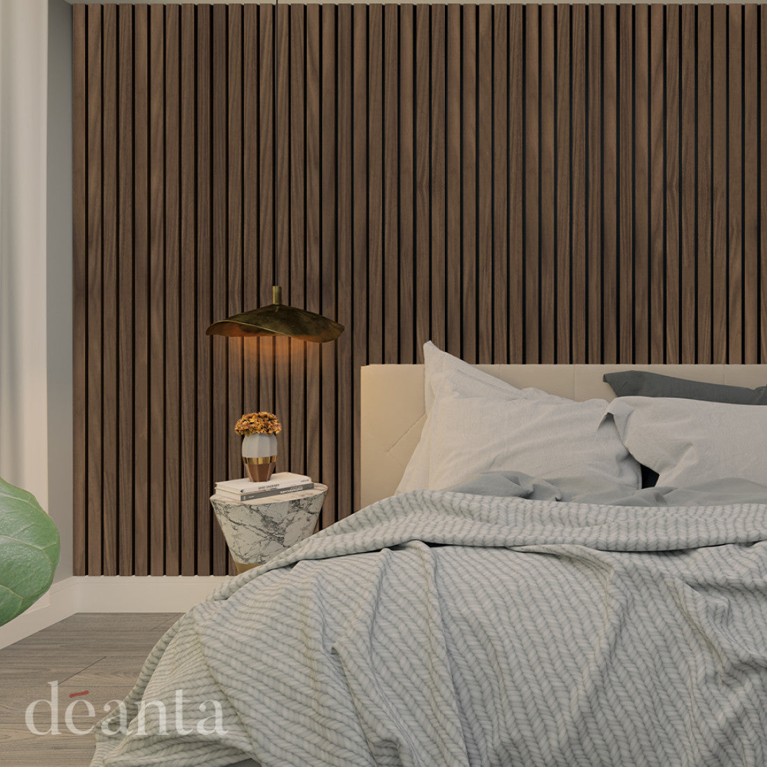 Immerse Acoustic Panelling Walnut PLUS lifestyle