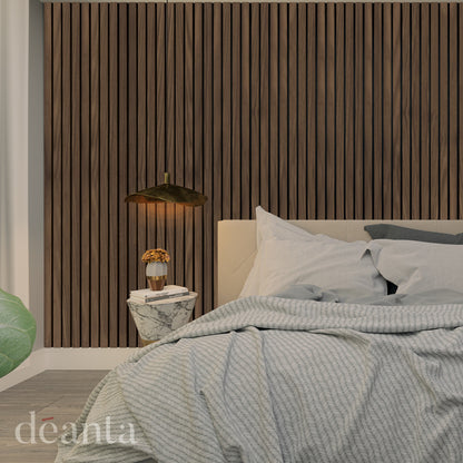 Immerse Acoustic Panelling Walnut PLUS lifestyle