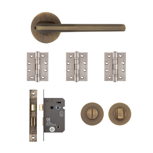 Ithaca Bathroom Kit Matt Antique Brass