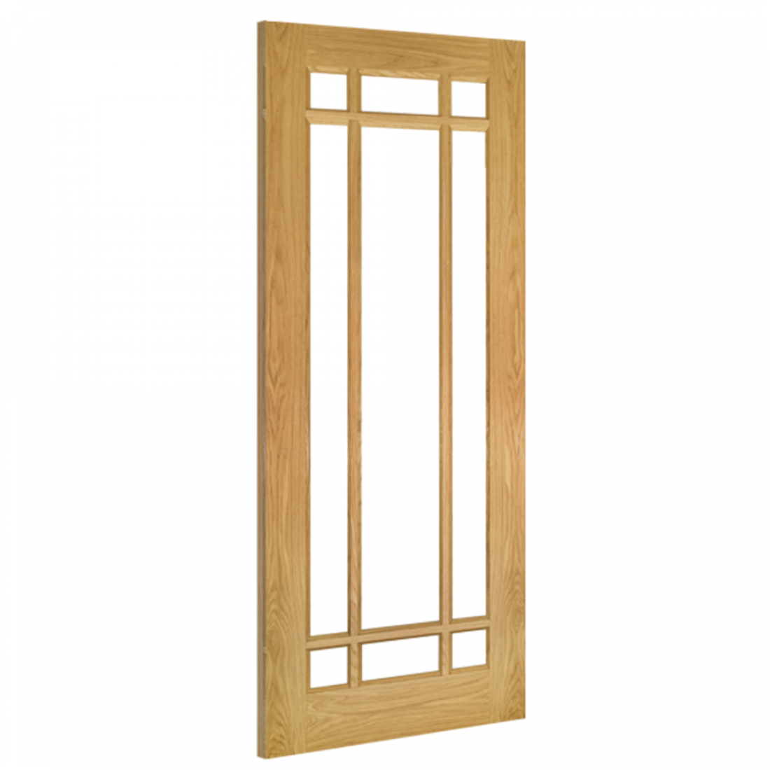 Kerry Unfinished Oak Bevelled Glaze Internal Door