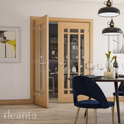 Kerry Unfinished Oak Bevelled Glaze Internal Door