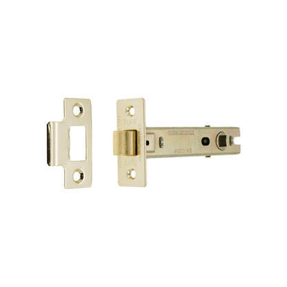 4" CE Bolt Through Tubular latch Electro Brass