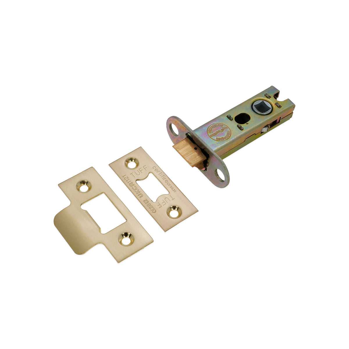 3" H/D Tubular Latch CE - Satin Brass