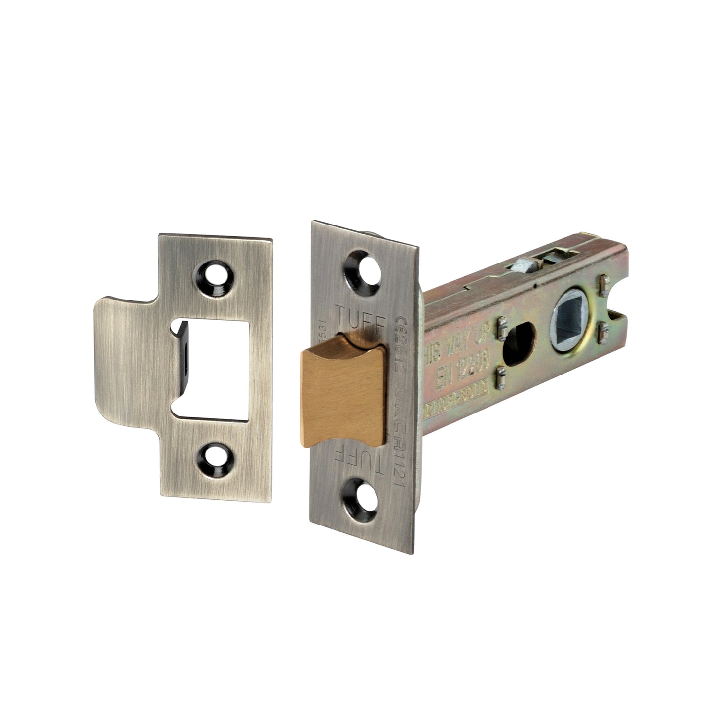4" H/D Tubular Latch CE - Antique Brass