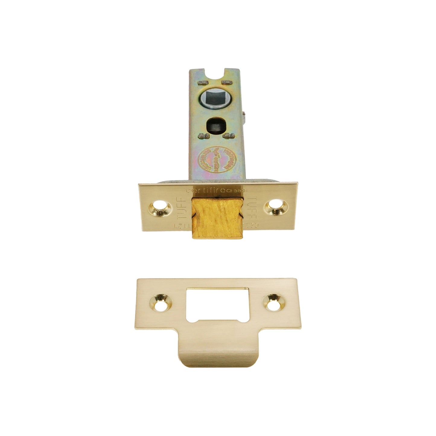4" H/D Tubular Latch CE - Satin Brass