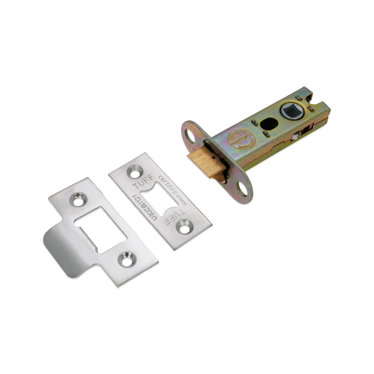 4" H/D Tubular Latch CE - Satin Chrome