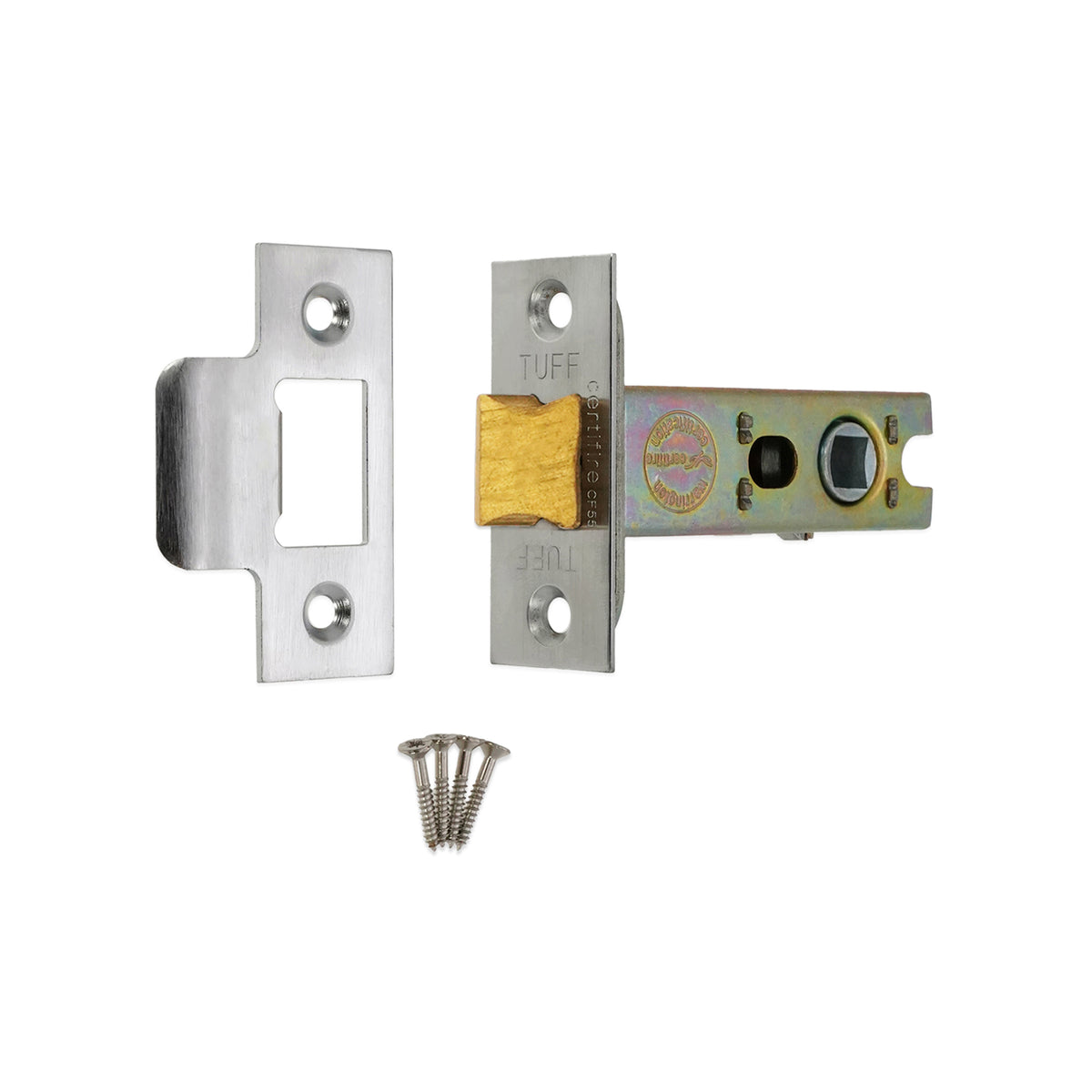 4" H/D Tubular Latch CE - Satin Chrome