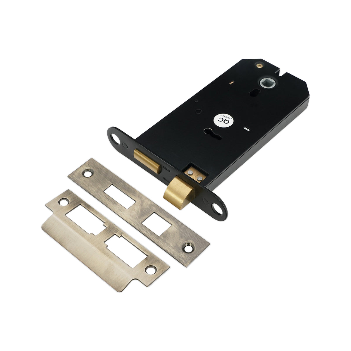 3 Lever Horizontal Sash Lock 6" Antique Brass