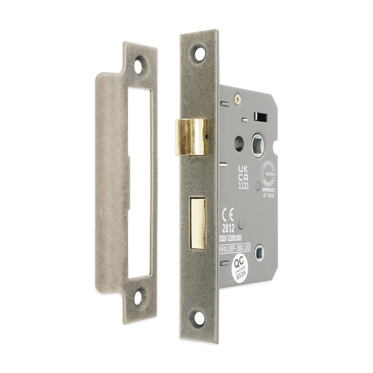 2.5" CE 3 Lever Bathroom Lock FD60 - Pewter