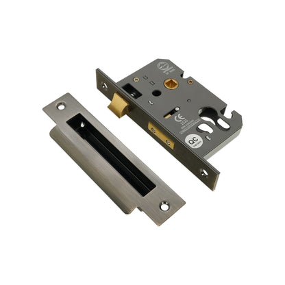 3" CE Euro Profile Mortice Sash Lock - Gunmetal Grey