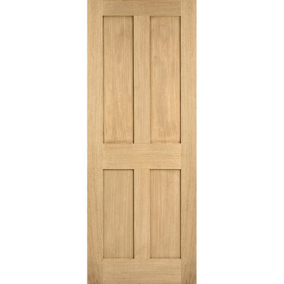 London 4P Pre-finished oak Fire Door