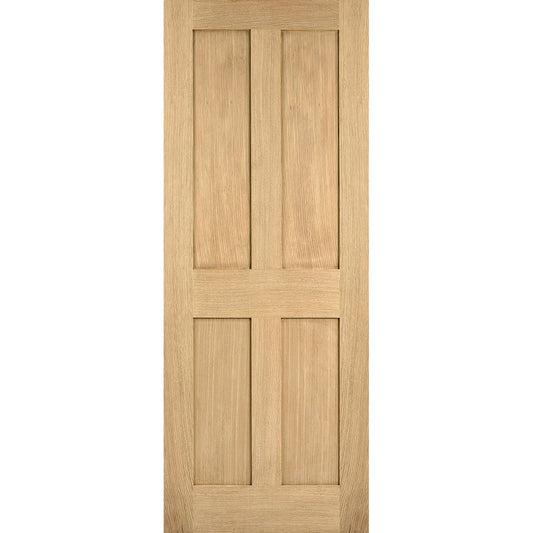 London 4P Pre-finished oak Fire Door