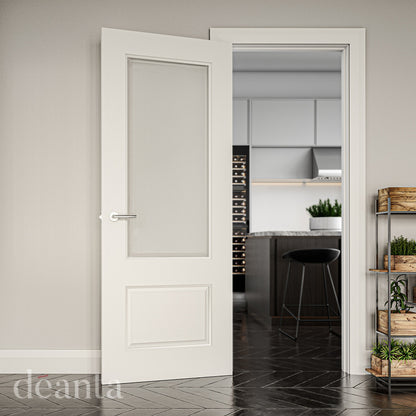 Madison White Primed Bevelled Glazed Internal Door