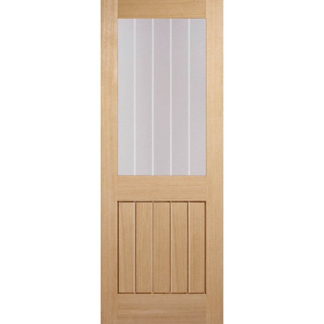 Mexicano Half Light Pre-finished Oak Fire Door