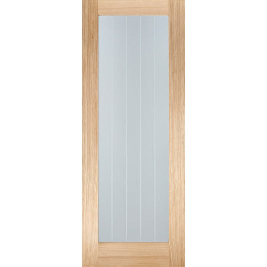 Mexicano Pattern 10 Pre-Finished Oak Fire Door