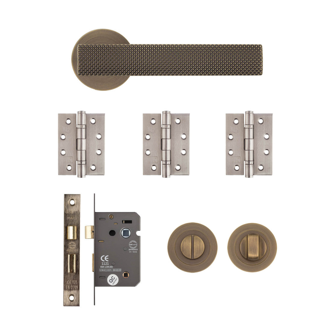 Olympia Bathroom Kit Matt Antique Brass