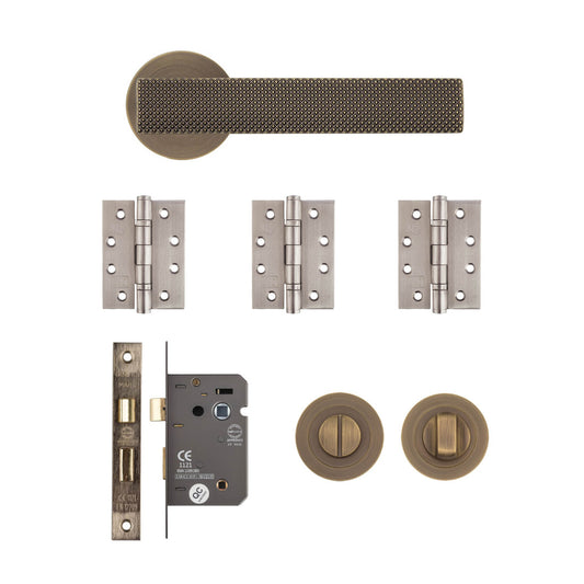 Olympia Bathroom Kit Matt Antique Brass