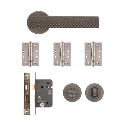 Olympia Bathroom Kit Matt Satin Black Nickel