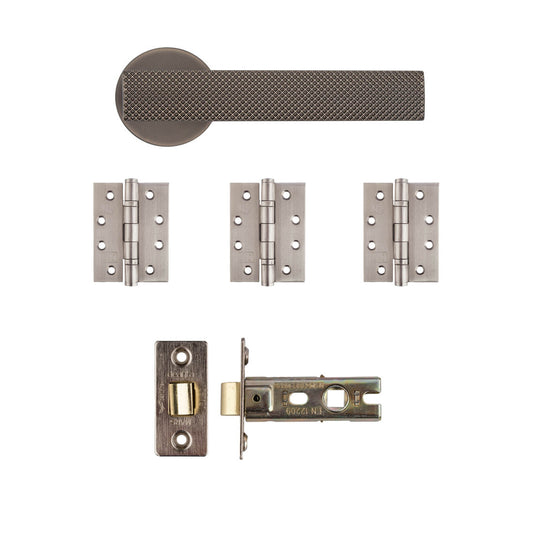 Olympia Latch Kit Matt Satin Black Nickel