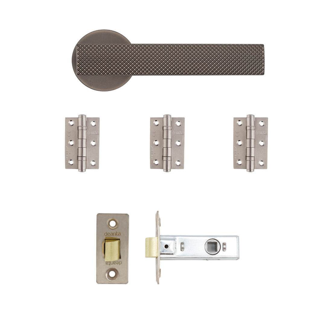 Olympia Latch Kit Matt Satin Black Nickel 2