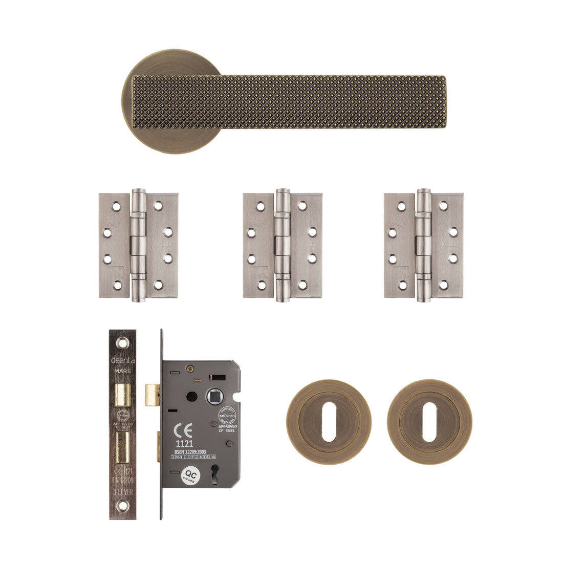 Olympia Mortice Kit Matt Antique Brass