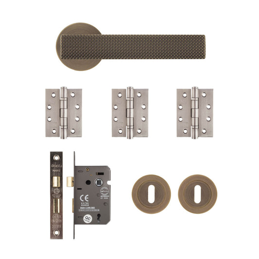 Olympia Mortice Kit Matt Antique Brass