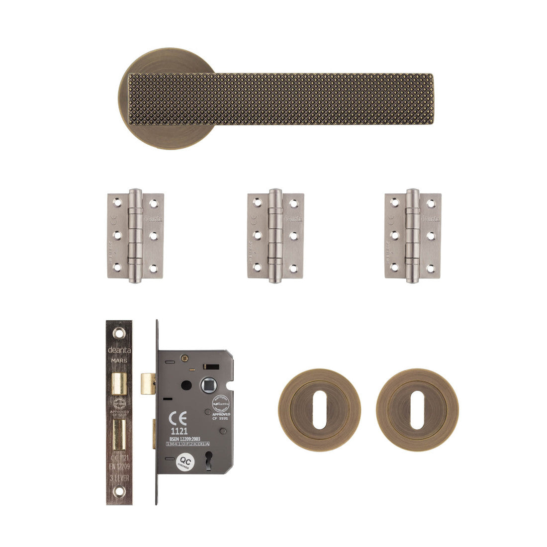 Olympia Mortice Kit Matt Antique Brass 2