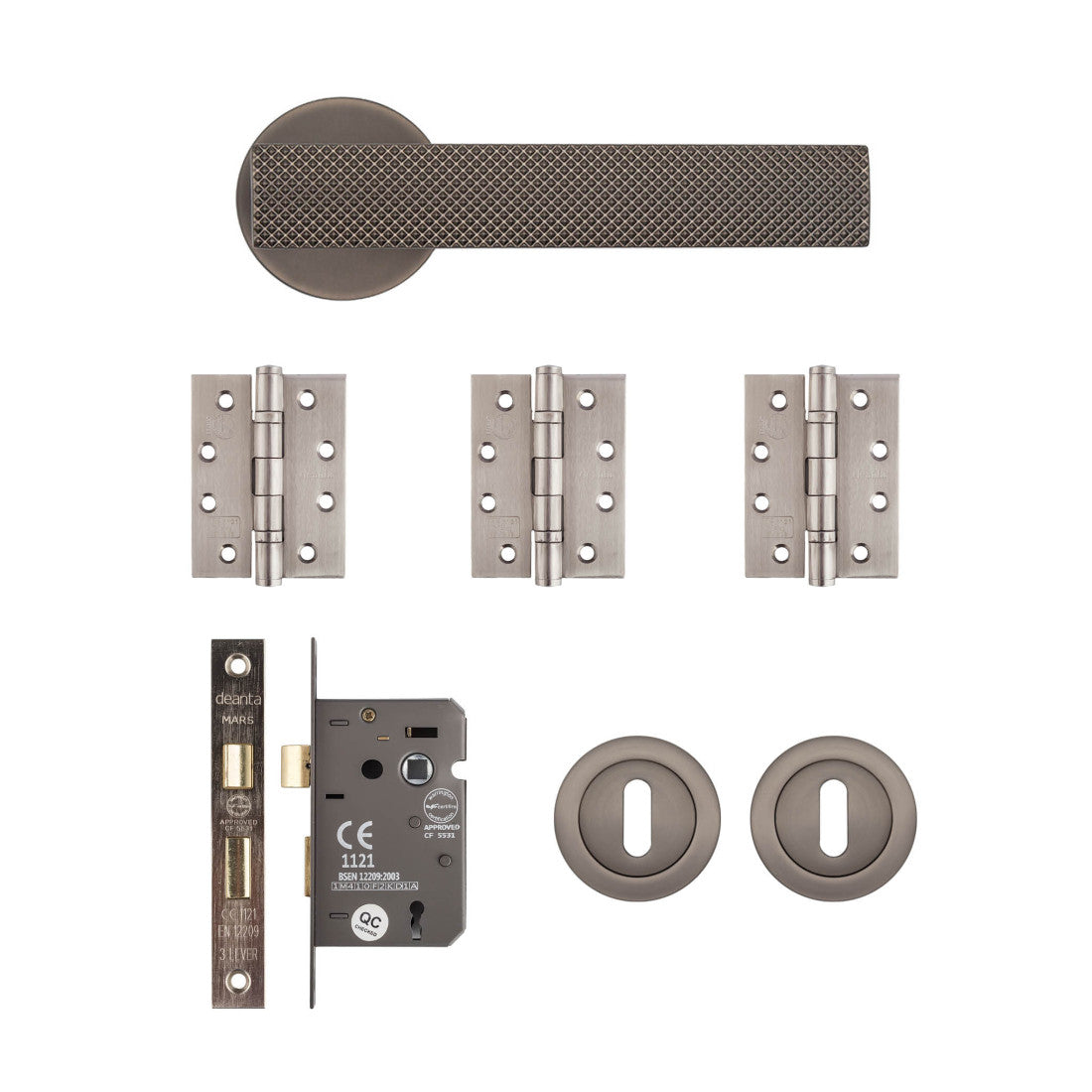 Olympia Mortice Kit Matt Satin Black Nickel
