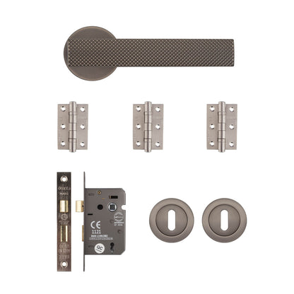 Olympia Mortice Kit Matt Satin Black Nickel 2