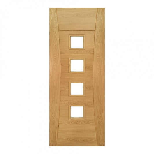 Pamplona Prefinished Oak Glazed internal door deanta