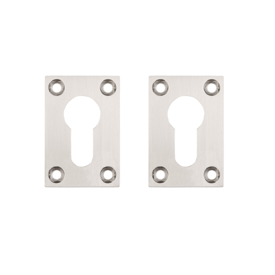 Slim Escutcheon (Pair) Satin Nickel Chrome