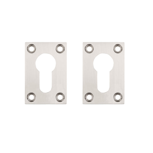 Slim Escutcheon (Pair) Satin Nickel Chrome