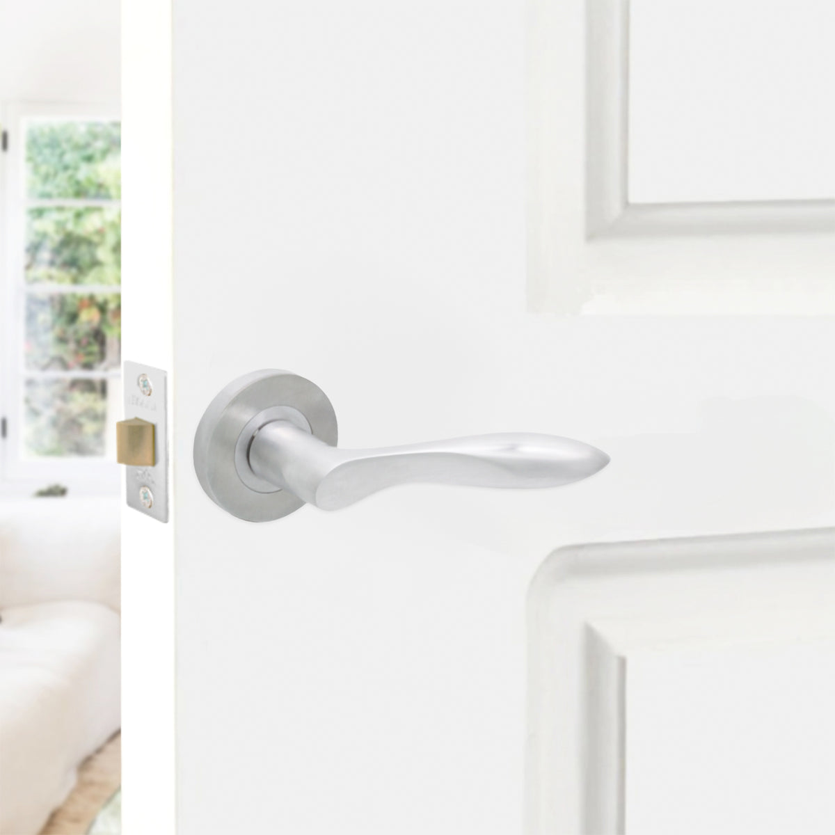 Pearle Lever Door Handle Satin Chrome