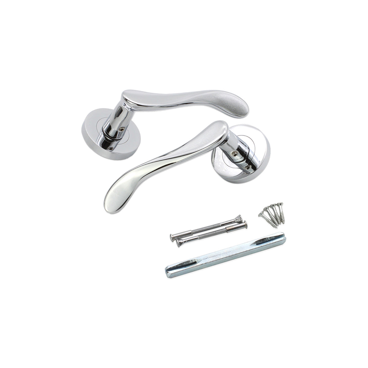 Rosalie Lever Door Handle Polished Chrome