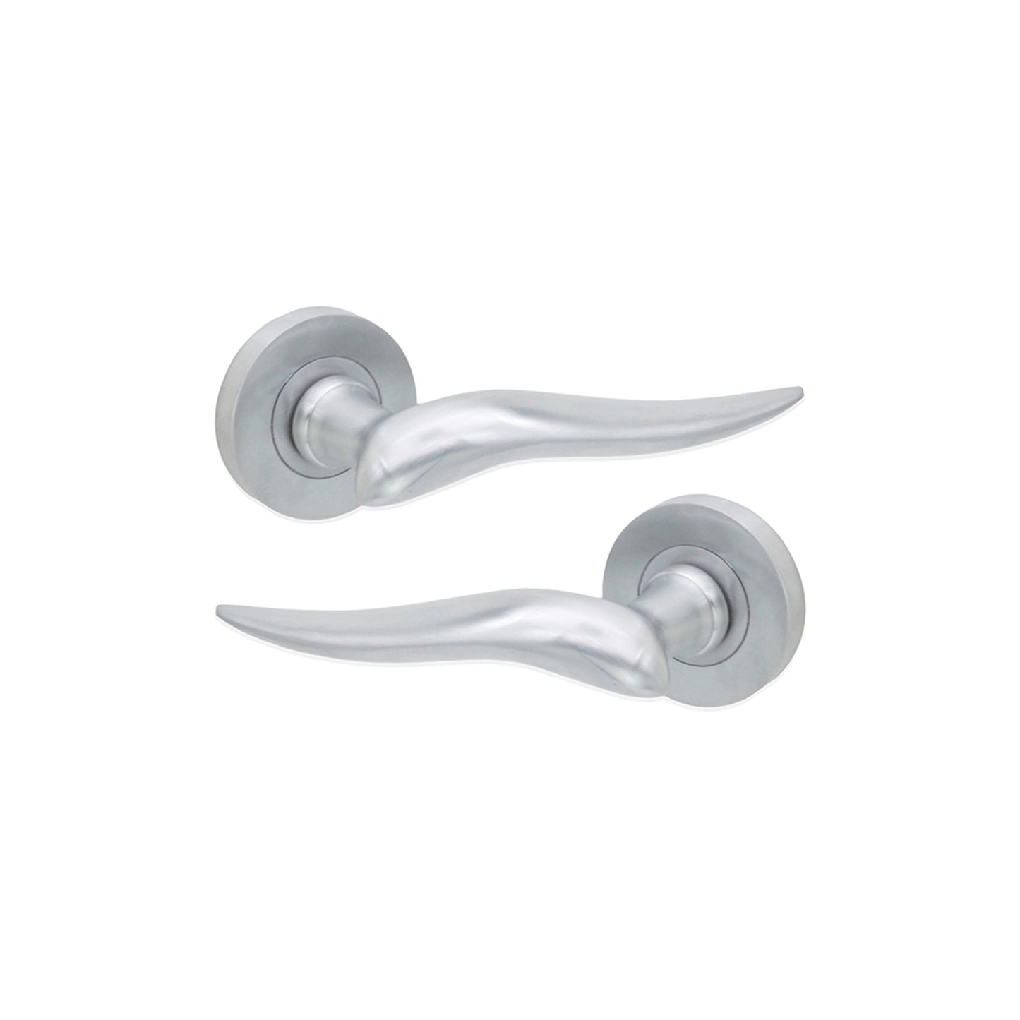 Flavia Lever Door Handle Satin Chrome