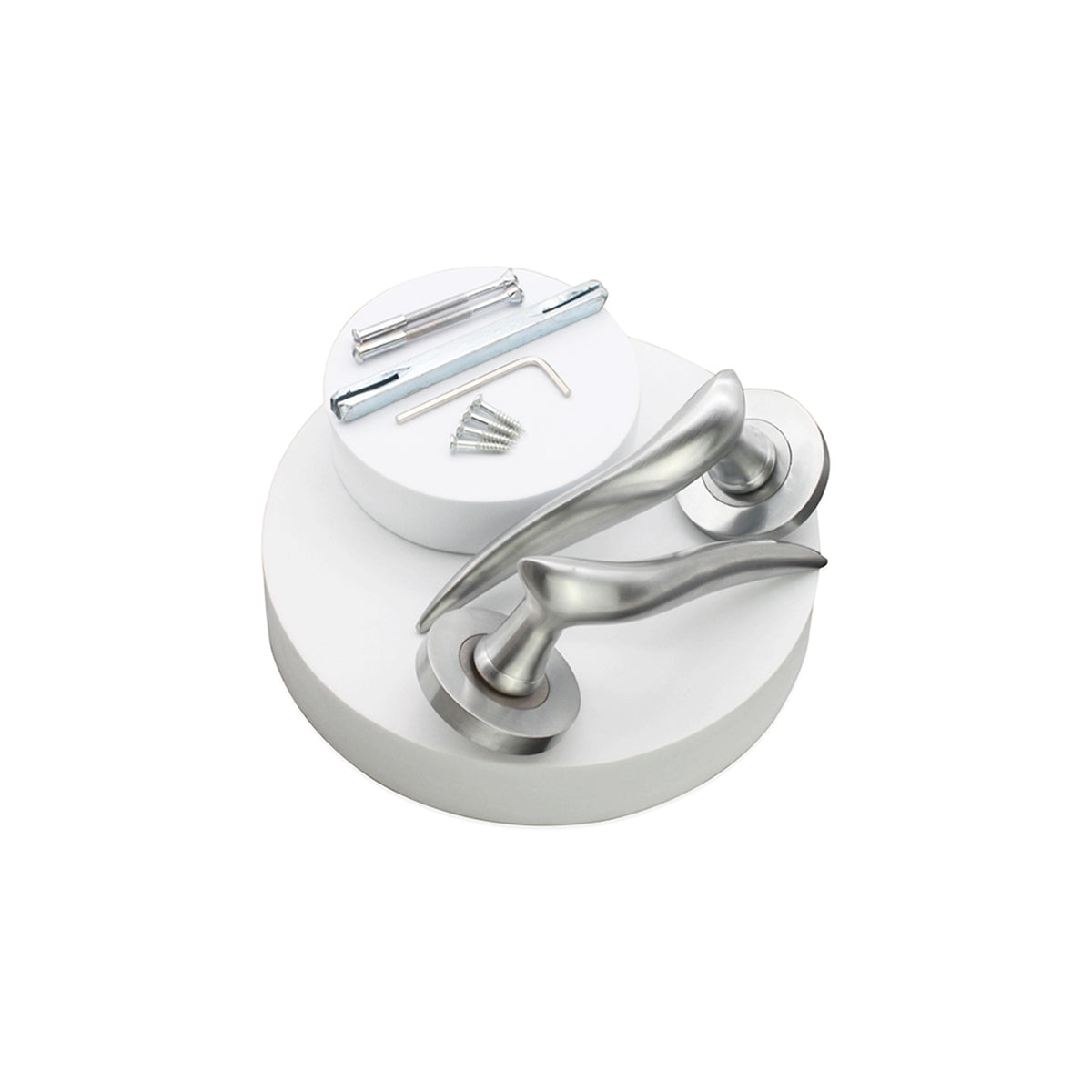 Flavia Lever Door Handle Satin Chrome