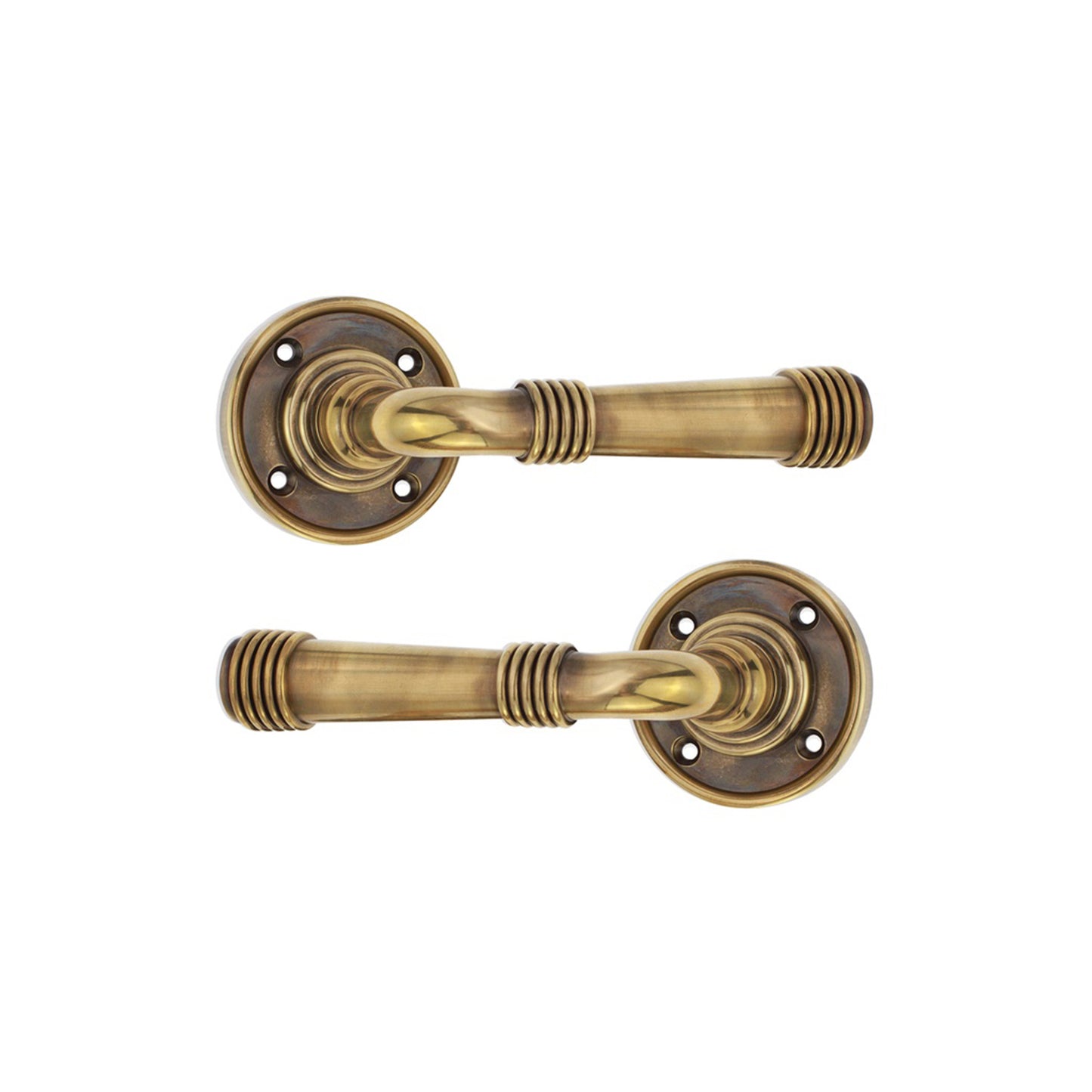 Beehive Lever on Rose Aged Brass