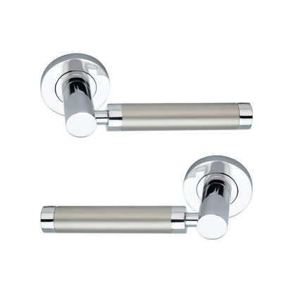 Zest Lever Door Handle Dual Tone Black/Chrome