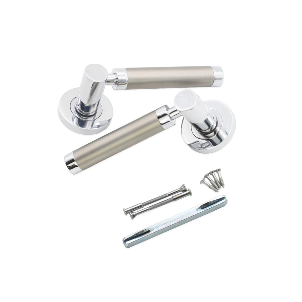 Zest Lever Door Handle Dual Tone Black/Chrome