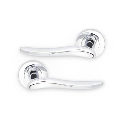Senza Lever Door Handle Polished Chrome