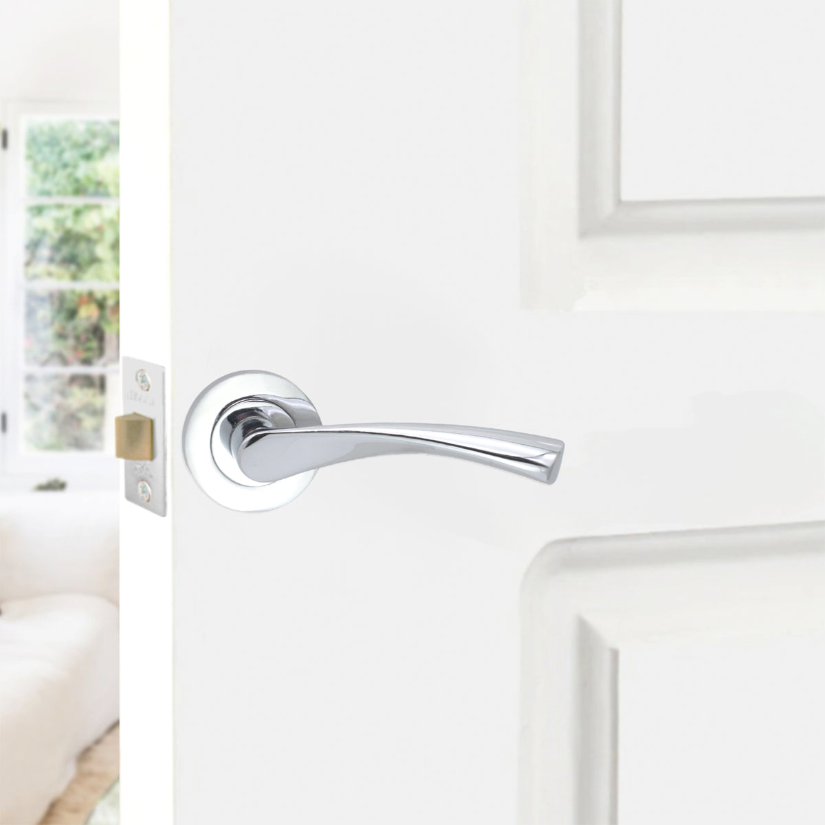 Mercury Lever Door Handle Polished Chrome