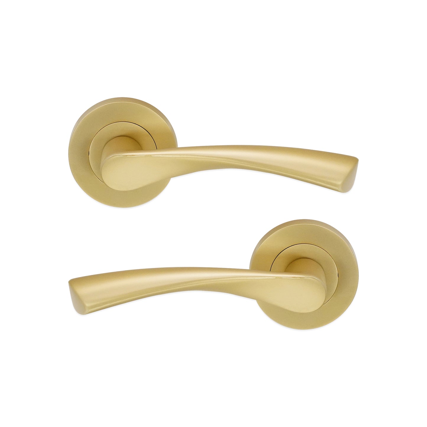 Mercury Lever Door Handle Satin Brass