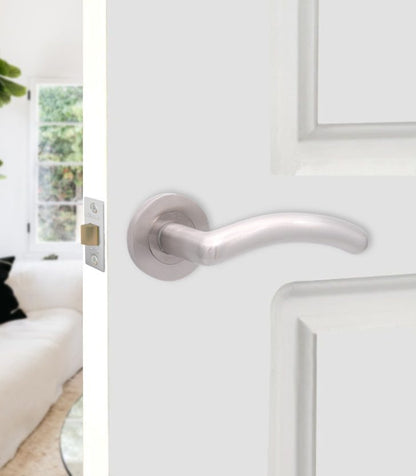 Taurus Lever Door Handle Satin Nickel